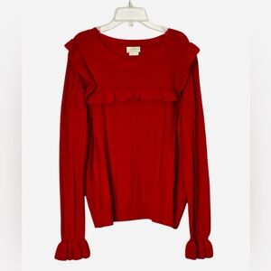 Kate Spade Red Knit Sweater Sz Large